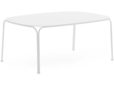Masuta exterior Kartell Hiray design Ludovica & Roberto Palomba, 90x59cm, h 38cm, alb