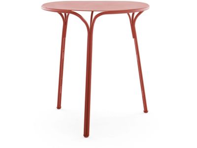 Masa exterior Kartell Hiray design Ludovica & Roberto Palomba, d 65cm, h 72cm, ruginiu