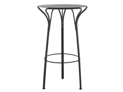 Masa inalta exterior Kartell Hiray design Ludovica & Roberto Palomba, d 60cm, h 108cm, negru