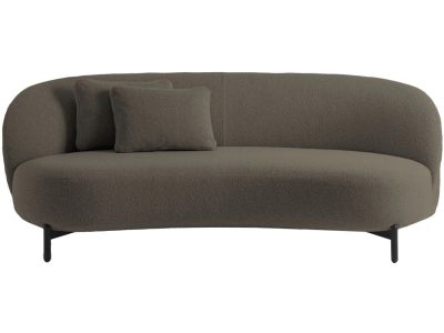 Canapea Kartell Lunam design Patricia Urquiola, 200cm, tapiterie Orsetto, Maro