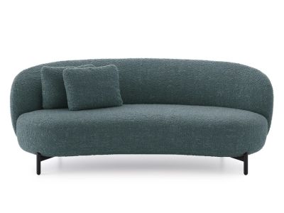 Canapea Kartell Lunam design Patricia Urquiola, 200cm, tapiterie Curly petrol