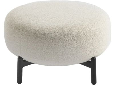 Pouf Kartell Lunam design Patricia Urquiola, tapiterie Orsetto, Alb