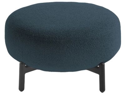 Pouf Kartell Lunam design Patricia Urquiola, tapiterie Orsetto, Albastru