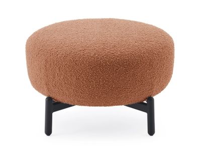 Pouf Kartell Lunam design Patricia Urquiola, tapiterie Curly roz