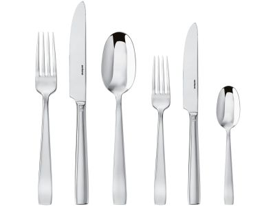 Set tacamuri Sambonet Flat Solid Handle, 36 piese, inox