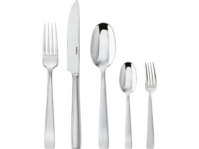 Set tacamuri Sambonet Flat Solid Handle, 30 piese, inox