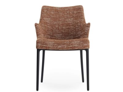 Scaun Kartell Eleganza Nia design Philippe Starck, cadru negru, tapiterie Melange White