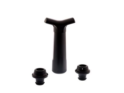 Set pompa vacuum si 2 dopuri pentru sticle de vin Koala Rose, negru