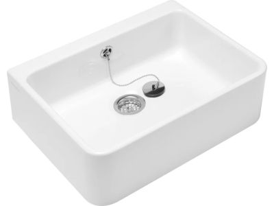 Lavoar tip bol Villeroy & Boch O.Novo CeramicPlus 59.5x50cm, cu preaplin, alb Alpin