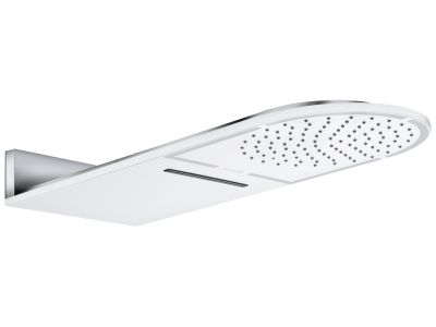 Palarie de dus Kludi A-QA Rain slim cu 2 jeturi, montare pe perete, alb