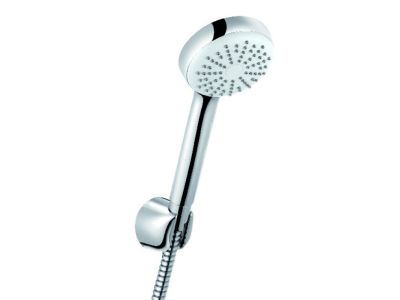 Set dus Kludi Logo 1S cu para de dus, furtun 1250mm si agatatoare, crom