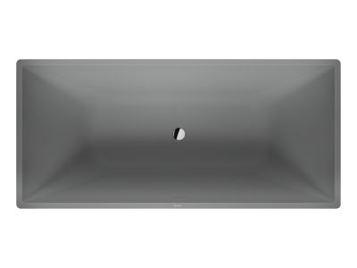 Cada freestanding Duravit Vitrium 185x85 cm, cu set scurgere inclus, gri satin mat