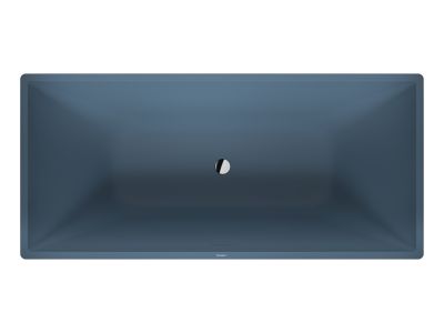 Cada freestanding Duravit Vitrium 185x85 cm, cu set scurgere inclus, albastru satin mat
