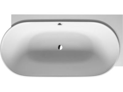 Cada baie asimetrica Duravit Luv 185x95cm, compozit, orientare dreapta, cu panou integrat si picioare incluse