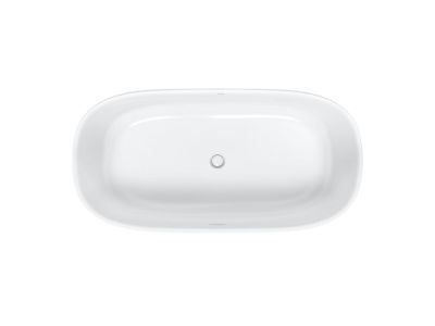 Cada freestanding Duravit Zencha 180x90cm, DuroCast Plus, ventil click-clack, alb