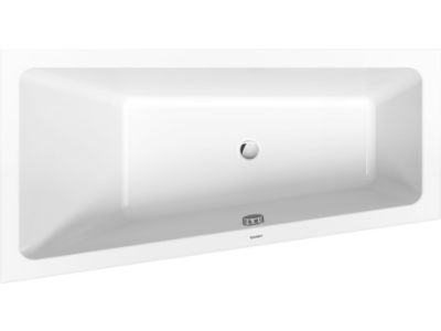 Cada asimetrica Duravit No.1, 150x80cm, acril, orientare stanga, alb