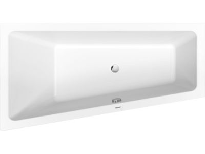 Cada asimetrica Duravit No.1, 160x85cm, acril, orientare stanga, alb