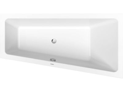 Cada asimetrica Duravit No.1, 160x85cm, acril, orientare dreapta, alb