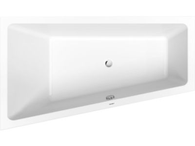 Cada asimetrica Duravit No.1, 170x100cm, acril, orientare stanga, alb