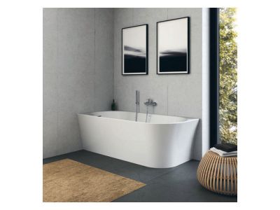 Cada freestanding Duravit DuraSenja 150x75cm, de colt, orientare stanga, alb