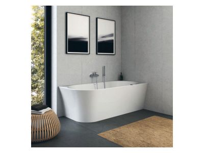 Cada freestanding Duravit DuraSenja 170x80cm, de colt, orientare dreapta, alb
