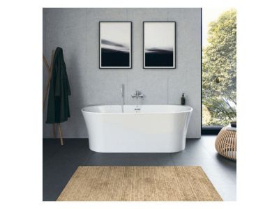 Cada freestanding Duravit DuraSenja 170x80cm, la perete, alb