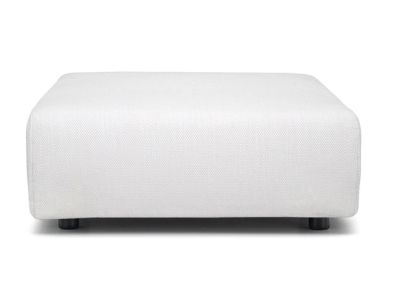Pouf Kartell Plastics Duo Square design Piero Lissoni, 88x88cm, Nilo White