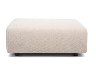 Pouf Kartell Plastics Duo Square design Piero Lissoni, 88x88cm, Nilo Ecru