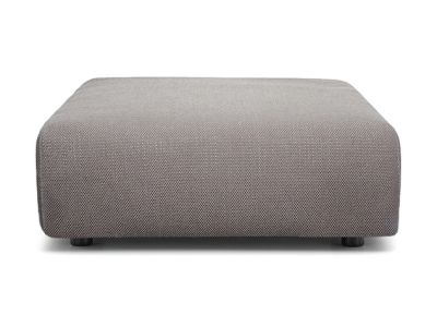 Pouf Kartell Plastics Duo Square design Piero Lissoni, 88x88cm, Nilo Gri