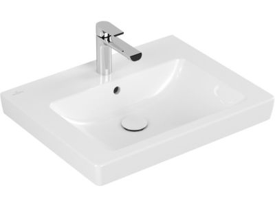Lavoar Villeroy & Boch Subway 2.0 CeramicPlus, 60x47 cm, montare pe mobilier, alb Alpin