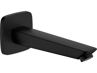 Pipa cada Hansgrohe Logis montaj incastrat, 19.5cm, negru mat