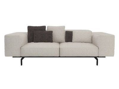 Canapea Kartell Largo design Piero Lissoni, cu doua locuri, Gubbio Ecru