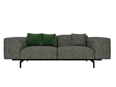 Canapea Kartell Largo design Piero Lissoni, cu doua locuri, Gubbio Dark Grey