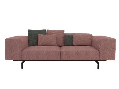Canapea Kartell Largo design Piero Lissoni, cu doua locuri, Gubbio Pink