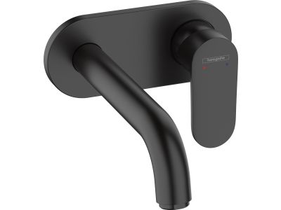 Baterie lavoar Hansgrohe Vernis Blend cu pipa 205mm, montaj incastrat, necesita corp ingropat, negru mat
