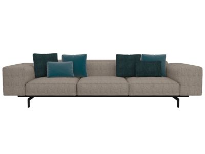 Canapea Kartell Largo design Piero Lissoni, cu trei locuri, Gubbio Sand