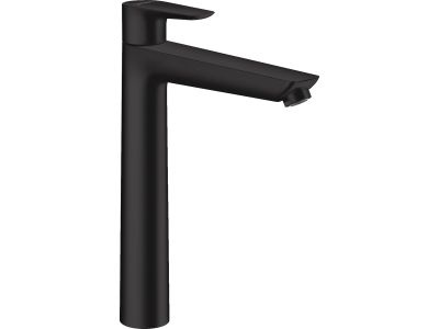 Baterie lavoar Hansgrohe Talis E 240, ventil pop-up, pentru lavoar tip bol, negru mat