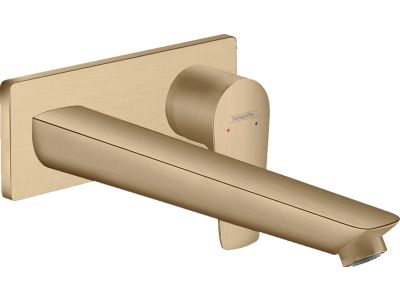 Baterie lavoar Hansgrohe Talis E cu pipa 225 mm, montaj incastrat, necesita corp ingropat, bronz periat