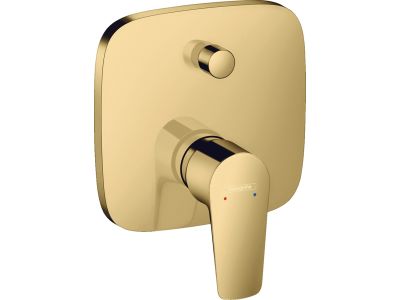 Baterie cada - dus Hansgrohe Talis E cu montaj incastrat, necesita corp ingropat, gold optic lustruit