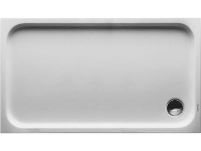 Cadita de dus dreptunghiulara Duravit D-Code 130x75cm, acril, alb