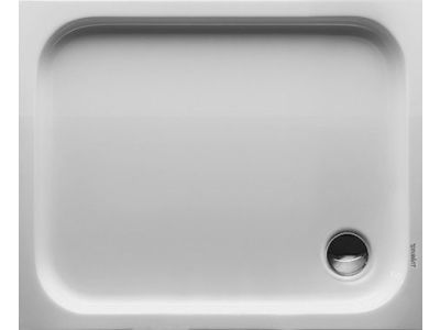 Cadita de dus dreptunghiulara Duravit D-Code 100x80cm, acril, alb