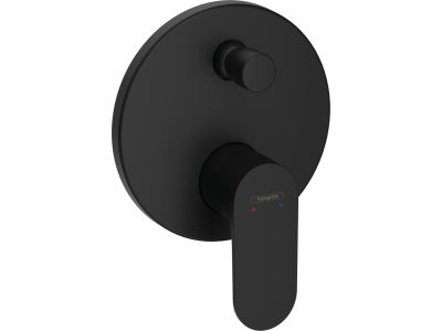 Baterie cada - dus Hansgrohe Rebris S montaj incastrat, necesita corp ingropat, negru mat