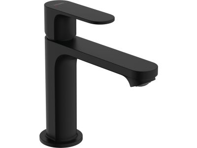 Baterie lavoar Hansgrohe Rebris S 110 Ecosmart, ventil pop-up, negru mat