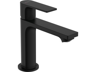 Baterie lavoar Hansgrohe Rebris E 110 Ecosmart, ventil pop-up, negru mat