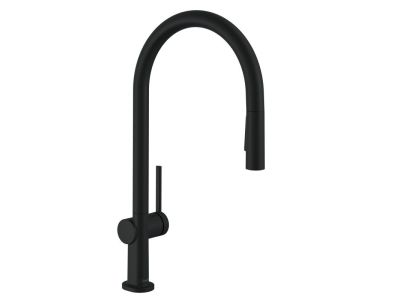 Baterie bucatarie Hansgrohe Talis M54 210 negru mat, dus extractibil, doua tipuri de jet si sBox