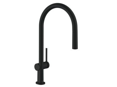 Baterie bucatarie Hansgrohe Talis M54 210 negru mat, dus extractibil si sBox