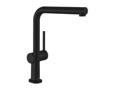 Baterie bucatarie Hansgrohe Talis M54 270 negru mat, dus extractibil si sBox
