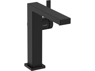 Baterie lavoar Hansgrohe Tecturis E 150 Fine, CoolStart, ventil click-clack, negru mat