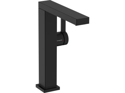 Baterie lavoar Hansgrohe Tecturis E 210 Fine, pipa pivotanta, CoolStart, ventil click-clack, negru mat