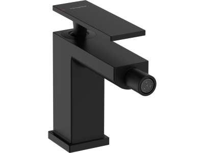 Baterie bideu Hansgrohe Tecturis E, ventil pop-up, negru mat